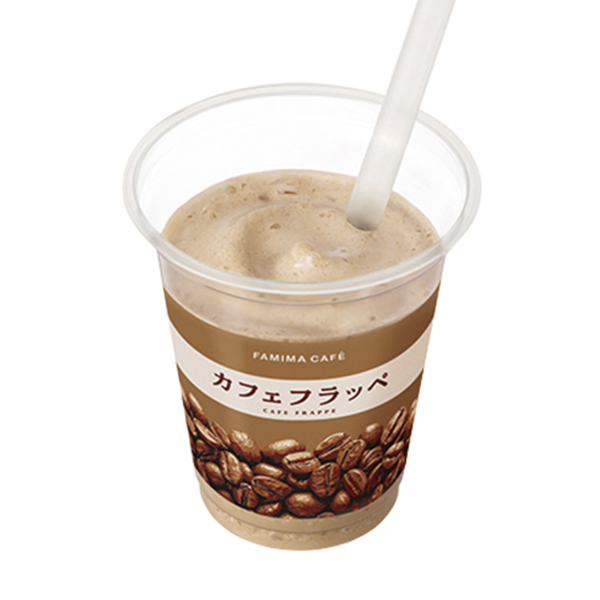 ファミリーマートのカフェフラッペを比較する。税込価格：330円、カロリー：172kcal、1円あたりカロリー：0.52kcal/円、たんぱく質：2.4g、1円あたりたんぱく質：0.01g/円、脂質：7.8g、炭水化物：23.3g、食塩相当量：0.1g。コーヒーのコクとすっきりとした甘さが特徴のフラッペです。苦味の中に優しい甘味を感じるすっきりとした飲み心地に仕上げました。アレルギー：乳成分。