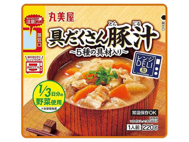 丸美屋 レンジＤＥＬＩ 具だくさん豚汁 ２２０ｇ セブンイレブン 商品画像