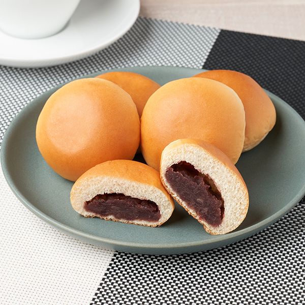 ファミリーマートのミニつぶあんぱん5個入を比較する。税込価格：170円。甘さ控えめなつぶあんを包んだ5個入りのミニパンです。
