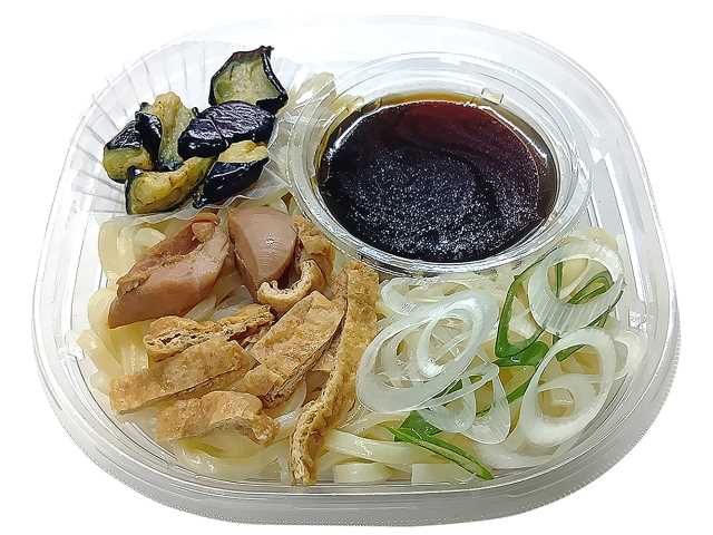 しなやか食感の 揚げなすと鶏南蛮汁うどん セブンイレブン 鶏の旨みを付与したつゆと、揚げなす、鶏肉を盛付けたつるみとしなやかさが特長のうどん。