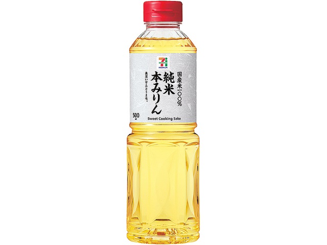 セブンイレブンの７プレミアム ＜純米＞本みりん ５００ＭＬを比較する。税込価格：328円、カロリー：42kcal、1円あたりカロリー：0.13kcal/円、たんぱく質：0.1g、1円あたりたんぱく質：0.01未満g/円、脂質：0g、炭水化物：9g、糖質：9g、食物繊維：0g、食塩相当量：0g。原材料国産米100%使用の純米酒質の本みりん※本商品は軽減税率対象外です。