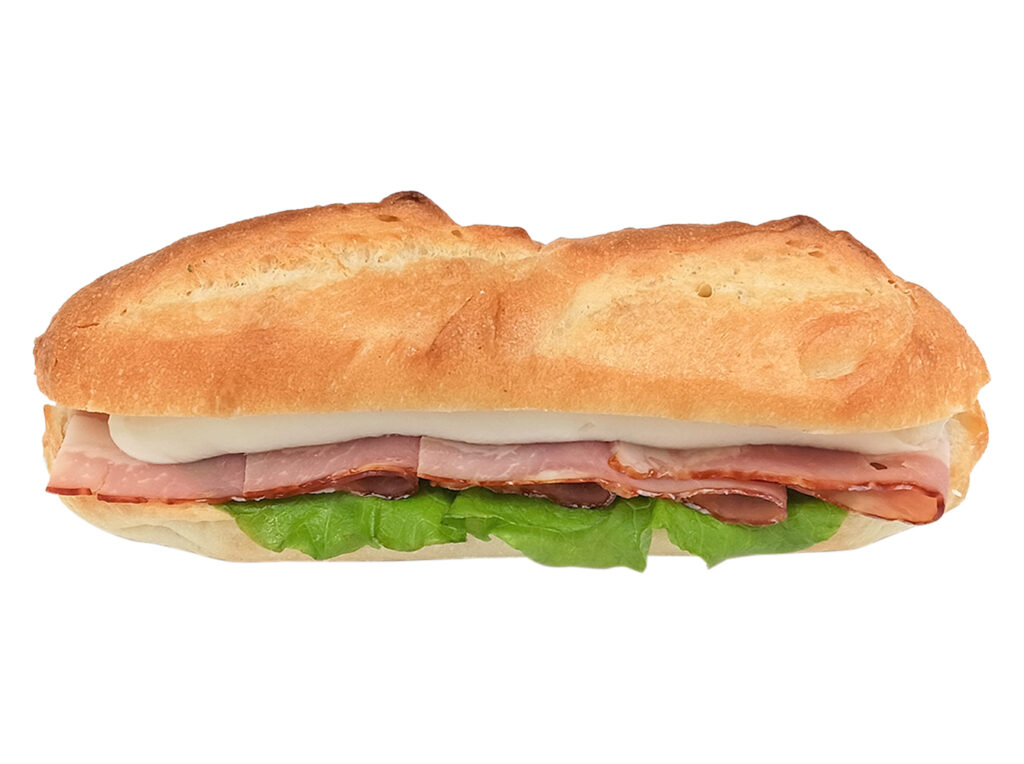 セブンイレブンのバゲットサンド ベーコン＆クリームチーズを比較する。税込価格：322円、カロリー：347kcal、1円あたりカロリー：1.08kcal/円、たんぱく質：8.9g、1円あたりたんぱく質：0.03g/円、脂質：22.3g、炭水化物：28.5g、糖質：26.8g、食物繊維：1.7g、食塩相当量：1.5g。ベーコンとクリームチーズ、バター風味ソースを組み合わせた食べ進みの良いバゲットサンドです。アレルギー：卵、乳、小麦。