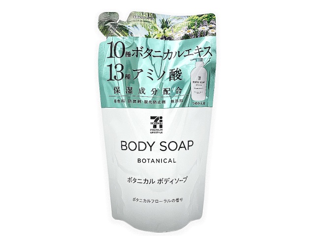 セブンイレブンの７ＰＬ液体ボディソープ詰替 ３６０ｍｌを比較する。税込価格：259円。