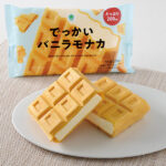 ファミリーマートのでっかいバニラモナカを比較する。税込価格：160円。味、ボリュームで大満足のシンプルなバニラモナカアイスです。コクのあるバニラアイスを、バニラ風味のモナカ皮でサンドしました。