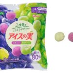 セブンイレブンのグリコ アイスの実 ぶどうマスカットを比較する。税込価格：184円。