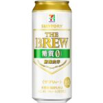 セブンイレブンの７Ｐ ザ・ブリュー 糖質ゼロ ５００ｍｌを比較する。税込価格：231円、カロリー：28kcal、1円あたりカロリー：0.12kcal/円、たんぱく質：0.3g、1円あたりたんぱく質：0.01未満g/円、脂質：0g、炭水化物：2.2g、食塩相当量：0g。厳選麦芽使用による、麦のうまみを引き出した糖質0。