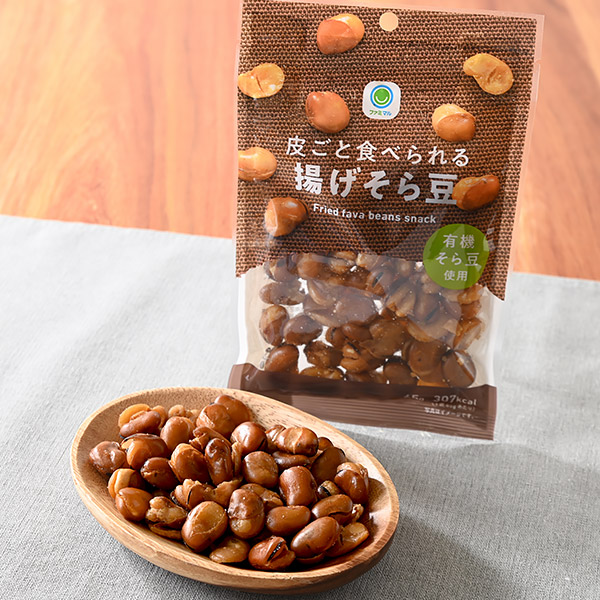 ファミリーマートの皮ごと食べられる揚げそら豆を比較する。税込価格：150円。有機そら豆を独自の製法でフライした、皮ごと食べられるさくさくソフトな食感が特徴のそら豆です。