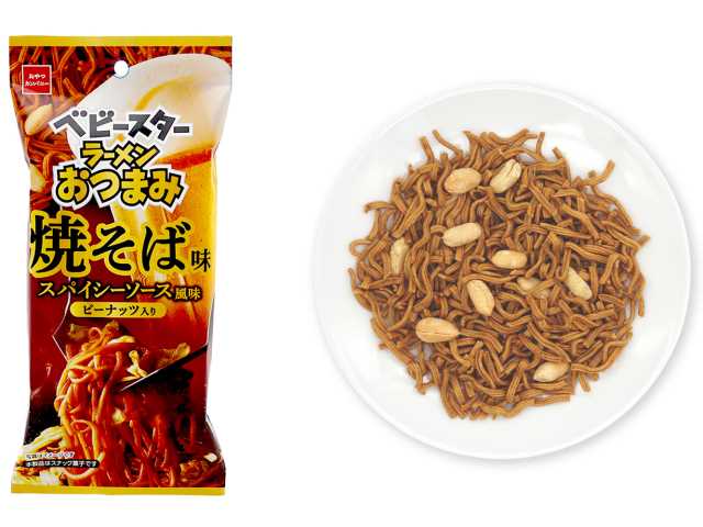ベビースターラーメンおつまみ 焼そば味スパイシーソース風味 セブンイレブン 商品画像