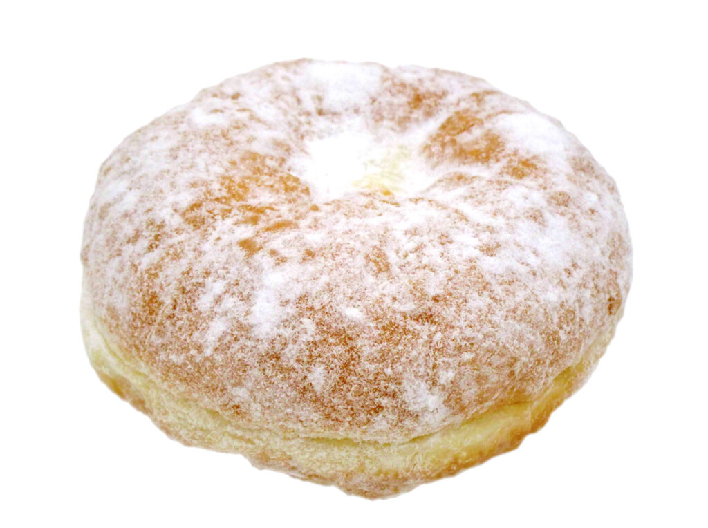 セブンイレブンのこしあんドーナツを比較する。税込価格：160円、カロリー：355kcal、1円あたりカロリー：2.22kcal/円、たんぱく質：6.2g、1円あたりたんぱく質：0.04g/円、脂質：14.9g、炭水化物：50g、糖質：48g、食物繊維：2g、食塩相当量：0.7g。もっちり食感の生地でなめらかな食感のこしあんを包んだドーナツです。アレルギー：卵、乳、小麦。