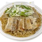 セブンイレブンの旨塩だれのねぎ塩豚カルビ焼そばを比較する。税込価格：540円、カロリー：743kcal、1円あたりカロリー：1.38kcal/円、たんぱく質：25.9g、1円あたりたんぱく質：0.05g/円、脂質：31g、炭水化物：93.1g、糖質：87.2g、食物繊維：5.9g、食塩相当量：4.9g。豚肉と長ねぎを盛り付けた塩焼そばです。香ばしく焼いた豚肉，塩だれの旨みが特長です。アレルギー：卵、小麦。