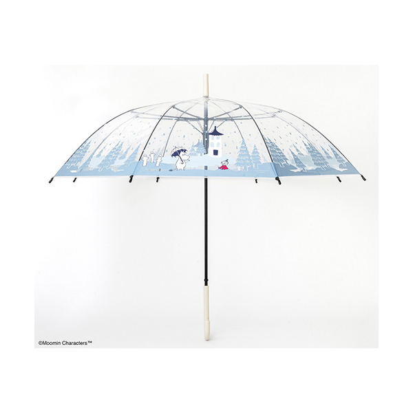 MOOMIN UMBRELLA BOOK Forest ver. ファミリーマート 雨の日が楽しみになる、ムーミンと仲間たちのおしゃれな傘が登場です。 ムーミン谷の森の中に、ムーミン、リトルミイ、ニョロニョロがいるシックなデザイン。上品で落ち着いたカラーリングなので、コーデやシーンを選ばず使えます。 【サイズ】 親骨の長さ約60cm。