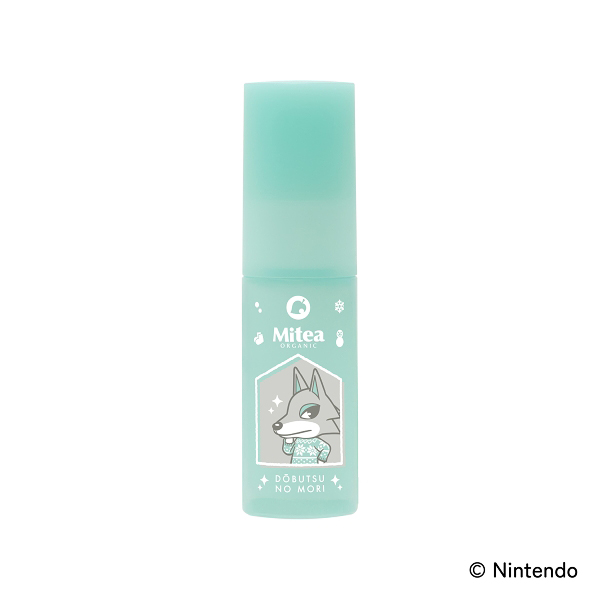 ファミリーマートのMitea ORGANIC アクアボディミスト クール 30ml。税込価格：1,320円。「どうぶつの森」の特別なデザインです。 メントール配合による冷感とオーガニックラベンダー油、オーガニックセイヨウハッカ油をブレンドした天然精油の香りで、汗によるべたつきやにおいのもとをケアしながら瞬間リフレッシュ。北極級のひんやり感とオーガニックアロマの香りがカラダとこころをひんやり心地よくうるおします。