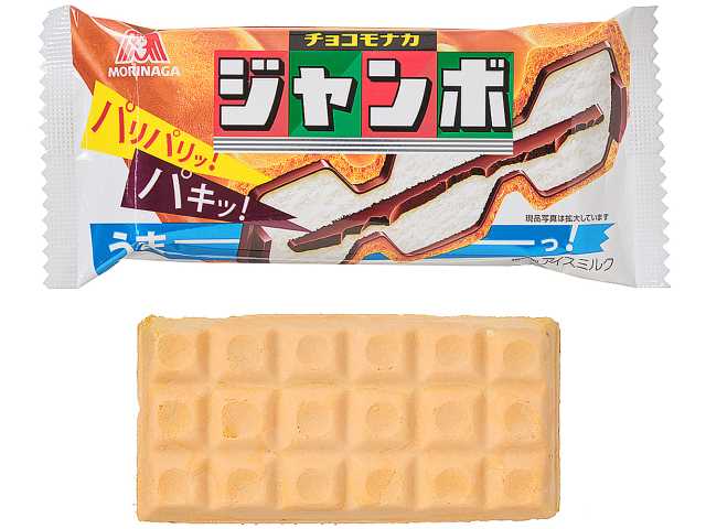 セブンイレブンの森永製菓 チョコモナカジャンボを比較する。税込価格：194円。アレルギー：卵、乳、小麦。