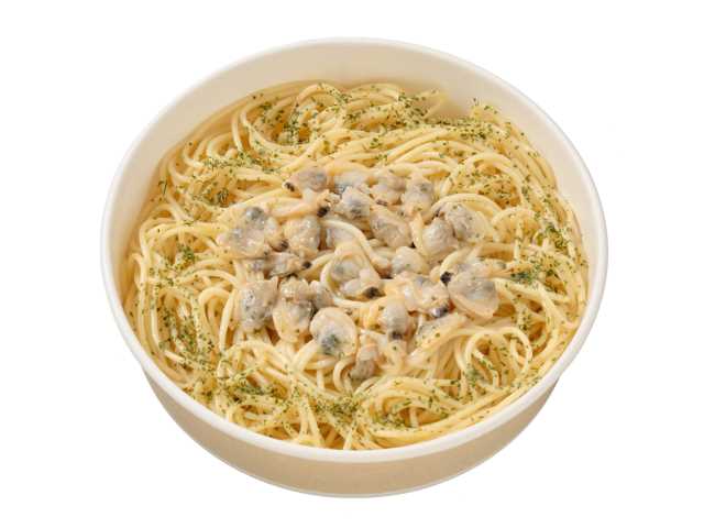 セブンイレブンのあさりのボンゴレスパゲティを比較する。税込価格：518円、カロリー：471kcal、1円あたりカロリー：0.91kcal/円、たんぱく質：20.2g、1円あたりたんぱく質：0.04g/円、脂質：11.3g、炭水化物：75.3g、糖質：69.1g、食物繊維：6.2g、食塩相当量：3.9g。あさりの旨味を含ませたソースに、ふっくらと仕上げたあさりを組み合わせたパスタです。アレルギー：小麦、かに。