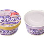 セブンイレブンの明治エッセル ブルーベリーレアチーズを比較する。税込価格：194円。アレルギー：乳。