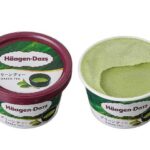 セブンイレブンのハーゲンダッツ グリーンティーを比較する。税込価格：373円。アレルギー：卵、乳。