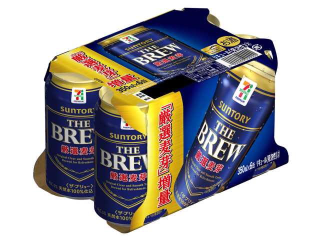 セブンイレブンの７Ｐ ザ・ブリュー マルチパック ３５０ｍｌを比較する。税込価格：990円、カロリー：44kcal、1円あたりカロリー：0.04kcal/円、たんぱく質：0.3g、1円あたりたんぱく質：0.01未満g/円、脂質：0g、炭水化物：3.3g、糖質：3.2g、食物繊維：0.1g、食塩相当量：0g。過去最大量の厳選麦芽使用による、しっかりとした麦のうまみ。