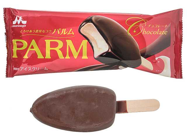 セブンイレブンの森永 パルム チョコレートを比較する。税込価格：194円。アレルギー：卵、乳。