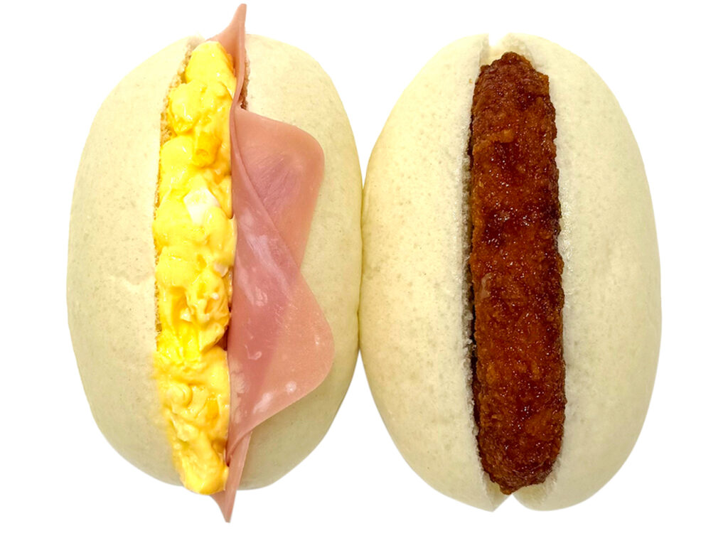 しっとり食感ミニロールハムたまご＆コロッケ セブンイレブン 定番具材のハムたまごとポテトコロッケの２種類の味が楽しめて、手軽に持ち運びしやすいボックスタイプのロールです。