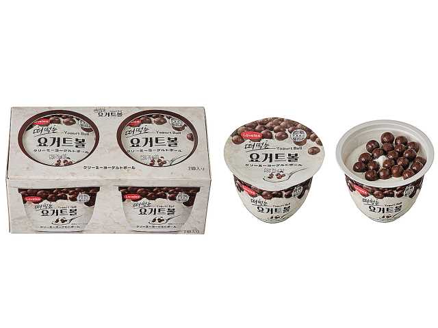 セブンイレブンのクリーミーヨーグルトボール２個入を比較する。税込価格：754円。アレルギー：乳、小麦。