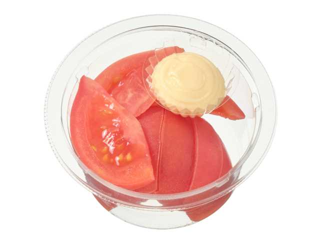冷やしトマト マヨネーズ入り セブンイレブン 旬のトマトを使用したおつまみ仕立てのカップデリです。たっぷりのトマトにお好みでマヨネーズをつけてお召し上がりください。