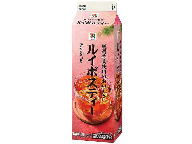 セブンイレブンの７プレミアム ルイボスティー １Ｌを比較する。税込価格：171円、カロリー：0kcal、1円あたりカロリー：0.00kcal/円、たんぱく質：0g、1円あたりたんぱく質：0.00g/円、脂質：0g、炭水化物：0g、糖質：0g、食物繊維：0g、食塩相当量：0g。厳選されたルイボス茶葉を使用しました。アレルギー：なし。