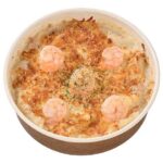 こだわりソースの海老グラタン セブンイレブン コクと旨みのあるホワイトソースに海老をのせたグラタン。