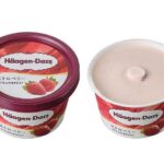 セブンイレブンのハーゲンダッツ ストロベリーを比較する。税込価格：373円。アレルギー：卵、乳。
