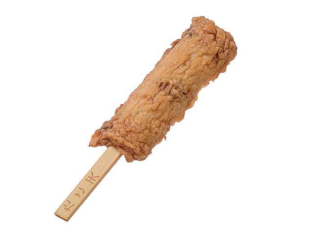 セブンイレブンのおでん もっちりたこ天串を比較する。税込価格：195円、カロリー：88kcal、1円あたりカロリー：0.45kcal/円、たんぱく質：4.4g、1円あたりたんぱく質：0.02g/円、脂質：3.1g、炭水化物：10.8g、糖質：10.6g、食物繊維：0.2g、食塩相当量：0.9g。もちっとした食感のさつま揚げに、たこと生姜と鰹節を配合し新食感の練り製品に仕上げました。アレルギー：なし。
