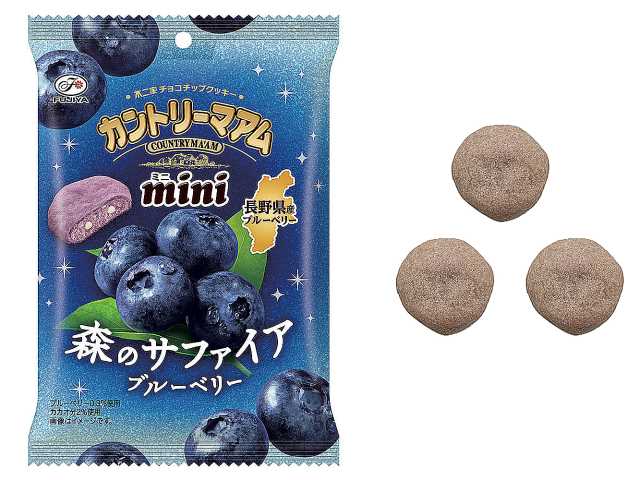 不二家 カントリーマアムミニ 森のサファイアブルーベリー セブンイレブン 商品画像