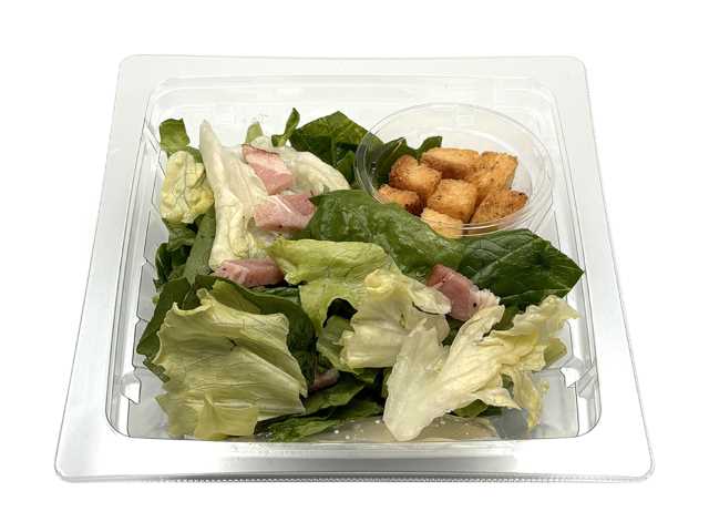 セブンイレブンのロメインミックスサラダを比較する。税込価格：322円、カロリー：148kcal、1円あたりカロリー：0.46kcal/円、たんぱく質：3.8g、1円あたりたんぱく質：0.01g/円、脂質：12.7g、炭水化物：5.1g、糖質：3.9g、食物繊維：1.2g、食塩相当量：1.1g。ロメインレタスの一部に植物工場野菜を使用しクルトンやベーコンを組み合わせた、コクのあるシーザードレッシングで食べるサラダです。アレルギー：卵、乳、小麦。