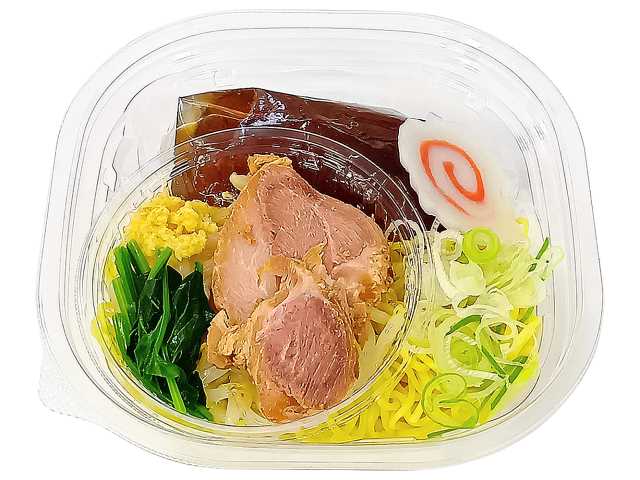 冷製仕立ての長岡生姜醤油ラーメン セブンイレブン 新潟５大ラーメンのひとつ「長岡生姜醤油ラーメン」の冷製仕立てです。