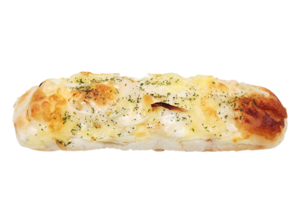 セブンイレブンのこんがりチーズオニオンスティックを比較する。税込価格：214円、カロリー：270kcal、1円あたりカロリー：1.26kcal/円、たんぱく質：6.9g、1円あたりたんぱく質：0.03g/円、脂質：14.2g、炭水化物：29.3g、糖質：27.9g、食物繊維：1.4g、食塩相当量：0.9g。スティックタイプのふんわりしたパン生地にたまねぎとチーズを乗せ焼き込んだ惣菜パンです。アレルギー：卵、乳、小麦。