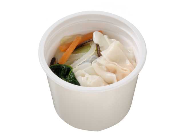 セブンイレブンのつるっと食感 旨塩海老ワンタンスープを比較する。税込価格：354円、カロリー：130kcal、1円あたりカロリー：0.37kcal/円、たんぱく質：7.5g、1円あたりたんぱく質：0.02g/円、脂質：3.1g、炭水化物：19.1g、糖質：16.9g、食物繊維：2.2g、食塩相当量：3.3g。旨味の効いた塩ベーススープでつるっとした皮とぷりっとした食感のワンタンを楽しめる商品です。アレルギー：卵、小麦、えび。
