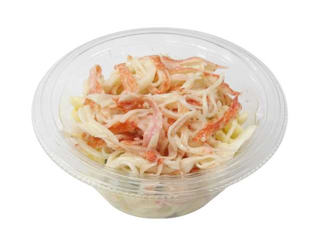 セブンイレブンのカニかまマカロニサラダを比較する。税込価格：235円、カロリー：204kcal、1円あたりカロリー：0.87kcal/円、たんぱく質：7.3g、1円あたりたんぱく質：0.03g/円、脂質：11.9g、炭水化物：17.5g、糖質：16.1g、食物繊維：1.4g、食塩相当量：1.9g。マカロニに、キャベツ、胡瓜、コーン、カニかまを使用したサラダです。からしマヨネーズを効かせ、おつまみとしても食べていただける商品です。アレルギー：卵、小麦、かに。