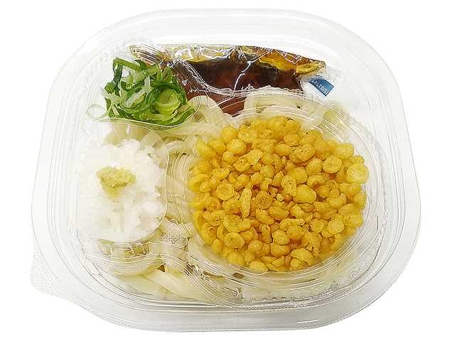 セブンイレブンのツルッとのど越し 冷しぶっかけうどん。税込価格：378円、カロリー：484kcal、たんぱく質：10g、脂質：13.3g、炭水化物：82.2g、糖質：79.8g、食物繊維：2.4g、食塩相当量：4.6g。揚げ玉，大根粗おろし，ねぎ，生姜でさっぱりといただく、冷たいぶっかけうどんです。アレルギー：卵、小麦、えび。