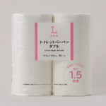 ローソンのトイレットペーパー ダブル 長さ1.5倍巻を比較する。税込価格：471円。
