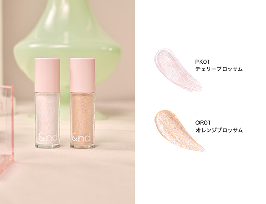 ローソンのアンドバイロムアンド グラッシーアイグリッター。税込価格：750円。