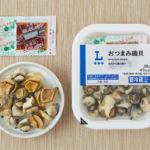 ローソンのおつまみ磯貝を比較する。税込価格：376円、カロリー：47kcal、1円あたりカロリー：0.13kcal/円、たんぱく質：7.9g、1円あたりたんぱく質：0.02g/円、脂質：0.3g、炭水化物：3.5g、糖質：3.2g、食物繊維：0.3g、食塩相当量：1.3g。