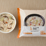ローソンのスープご飯 参鶏湯を比較する。税込価格：505円、カロリー：203kcal、1円あたりカロリー：0.40kcal/円、たんぱく質：13.2g、1円あたりたんぱく質：0.03g/円、脂質：3.9g、炭水化物：30g、糖質：27.3g、食物繊維：2.7g、食塩相当量：2.5g。