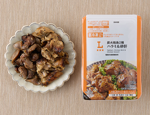 ローソンの炭火焼鳥2種 ハラミ＆砂肝を比較する。税込価格：333円、カロリー：182kcal、1円あたりカロリー：0.55kcal/円、たんぱく質：23.1g、1円あたりたんぱく質：0.07g/円、脂質：9.5g、炭水化物：1.1g、糖質：1g、食物繊維：0.1g、食塩相当量：2.1g。