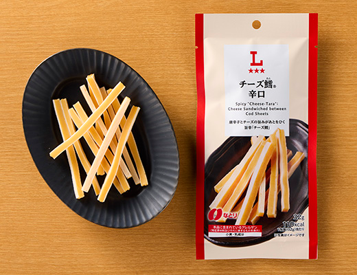 ローソンのチーズ鱈® 辛口を比較する。税込価格：208円、カロリー：110kcal、1円あたりカロリー：0.53kcal/円、たんぱく質：6.5g、1円あたりたんぱく質：0.03g/円、脂質：7.2g、炭水化物：5g、糖質：4.7g、食物繊維：0.3g、食塩相当量：1g。