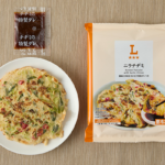 ローソンのニラチヂミを比較する。税込価格：365円、カロリー：302kcal、1円あたりカロリー：0.83kcal/円、たんぱく質：7.3g、1円あたりたんぱく質：0.02g/円、脂質：9g、炭水化物：49.7g、糖質：46.4g、食物繊維：3.3g、食塩相当量：3.5g。