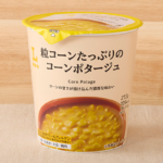 ローソンの粒コーンたっぷりのコーンポタージュを比較する。税込価格：178円、カロリー：109kcal、1円あたりカロリー：0.61kcal/円、たんぱく質：1.9g、1円あたりたんぱく質：0.01g/円、脂質：2.5g、炭水化物：20.4g、糖質：19.3g、食物繊維：1.1g、食塩相当量：1.4g。