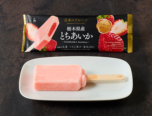 ローソンの日本のフルーツ 栃木県産 とちあいか。税込価格：268円、カロリー：70kcal、たんぱく質：0.2g、脂質：0g、炭水化物：17.9g、糖質：17.5g、食物繊維：0.4g、食塩相当量：0g。