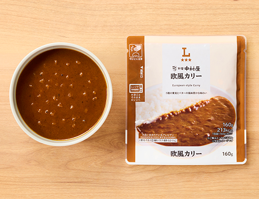 新宿中村屋　欧風カリー ローソン レンジで簡単に調理でき、5種の果実とバターにスパイスを重ねた、香り豊かな欧風カリー。