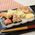 ローソンの明太唐揚のり弁当。税込価格：540円、カロリー：529kcal、たんぱく質：21g、脂質：18.4g、炭水化物：71.3g、糖質：68.2g、食物繊維：3.1g、食塩相当量：2.3g。