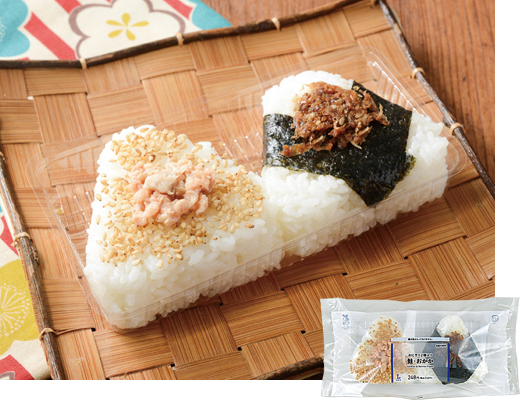 おにぎり2個入り(鮭・おかか) ローソン 定番具材「鮭」と「おかか」の2個セット。買い合わせにも最適です。