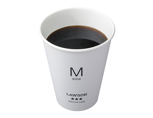 ローソンのコーヒー(M)。税込価格：230円、カロリー：9kcal、たんぱく質：0.4g、脂質：0g、炭水化物：1.7g、糖質：1.5g、食物繊維：0.2g、食塩相当量：0g。