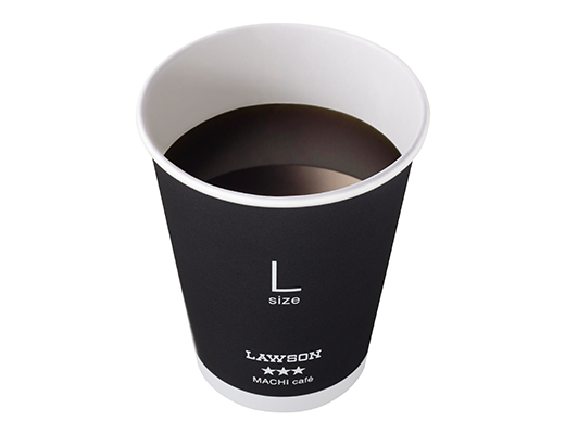 ローソンのコーヒー(L)。税込価格：260円、カロリー：9kcal、たんぱく質：0.5g、脂質：0g、炭水化物：1.8g、糖質：1.6g、食物繊維：0.2g、食塩相当量：0g。